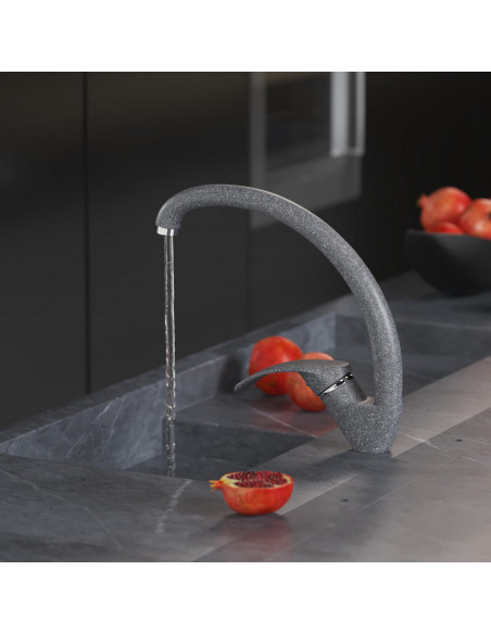 Смеситель MIXLINE ML-GS02 для кухни темно-серый (309) (Р)