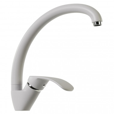 Смеситель MIXLINE ML-GS02 для кухни белый (331) (Р)