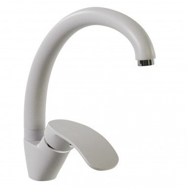 Смеситель MIXLINE ML-GS02 для кухни белый (331) (Р)