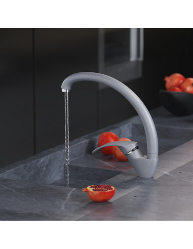 Смеситель MIXLINE ML-GS02 для кухни графит (342) (Р)