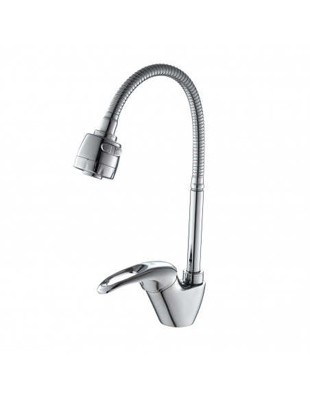 Смеситель 4303 кухня гибкий излив, гайка, боковая FRAP (Р)