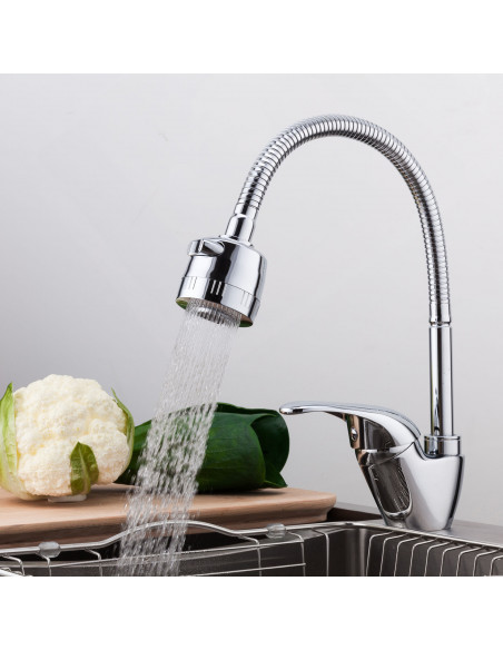 Смеситель 4303 кухня гибкий излив, гайка, боковая FRAP (Р)