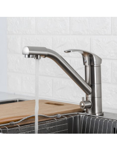 Смеситель 4321-5 кухня с вых. для питьевого фильтра FRAP (САТИН) (Р) 2