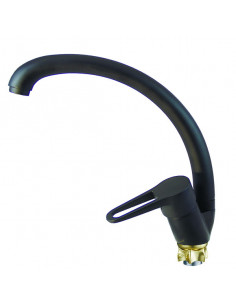 Смеситель G-lauf NUD4-А045 YB кухня на гайке боковая ЧЁРНЫЙ (P)