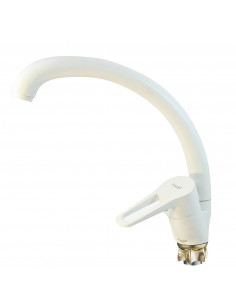 Смеситель G-lauf NUD4-А045 YW кухня на гайке боковая БЕЛЫЙ (P)