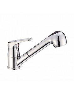 Смеситель 6013 кухня выдвижная лейка (ручки) Ledeme  (Р)