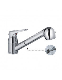 Смеситель для кухни душ 35к HB6013 HAIBA с/отв выдвижная лейка п/шпильку (Р)