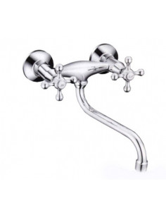 Смеситель 4608 кухня от стены (ручки) FRAP (Р)