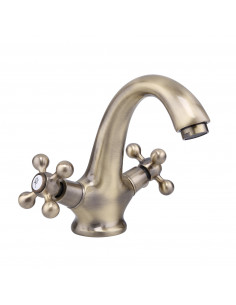 Смеситель 1019-4 умывальник бронза (ручки) FRAP (Р)