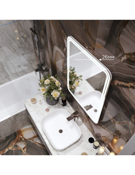 Зеркало MIXLINE "Адриана" 600*800 (ШВ) сенсорный выключатель, светодиодная подсветка