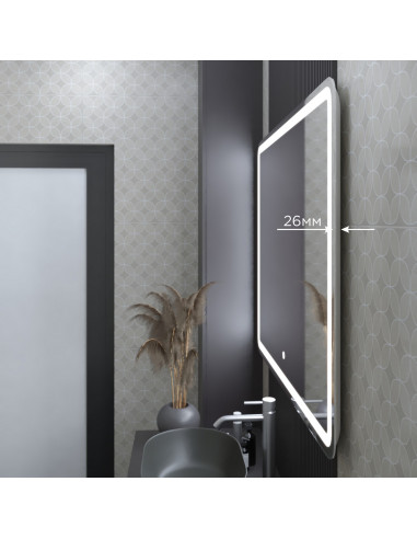 Зеркало MIXLINE "Альдо" 1000*800 (ШВ) сенсорный выключатель, светодиодная подсветка