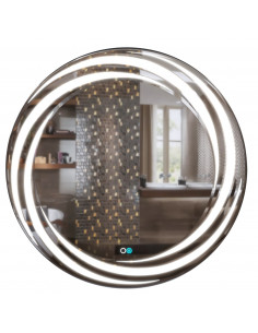 Зеркало MIXLINE "Беатрис" D800 сенсорный выключатель, светодиодная подсветка + подогрев