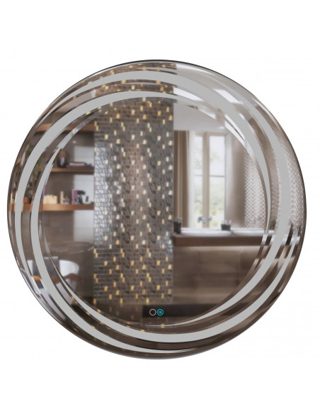 Зеркало MIXLINE "Беатрис" D800 сенсорный выключатель, светодиодная подсветка + подогрев