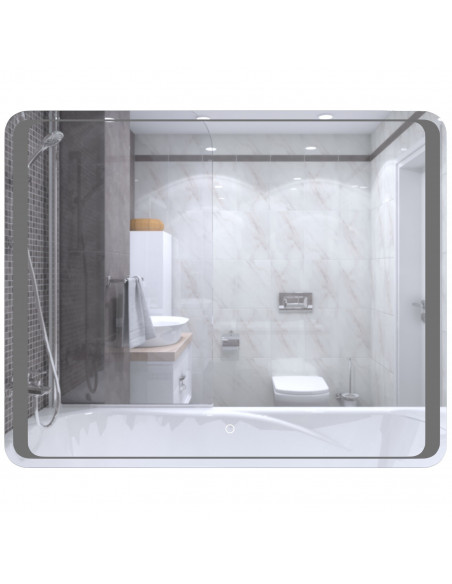 Зеркало MIXLINE "Валерия" 1000*800 (ШВ) сенсорный выключатель, светодиодная подсветка