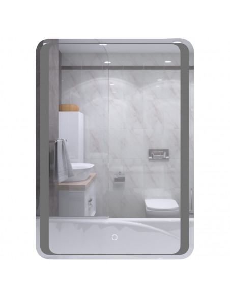 Зеркало MIXLINE "Валерия" 600*800 (ШВ) сенсорный выключатель, светодиодная подсветка