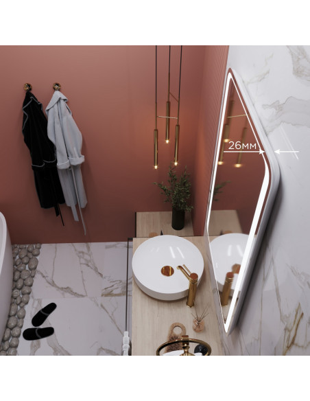 Зеркало MIXLINE "Валерия" 600*800 (ШВ) сенсорный выключатель, светодиодная подсветка