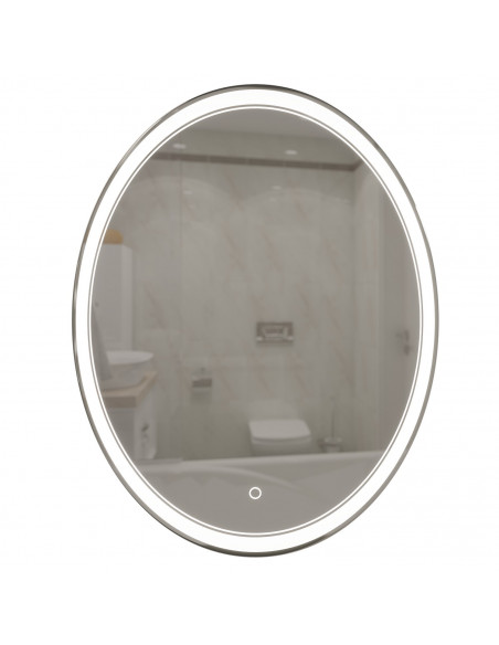 Зеркало MIXLINE "Дора" 700*900 (ШВ) овал, сенсорный выключатель, светодиодная подсветка