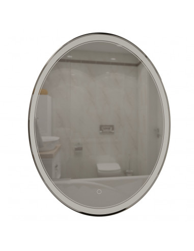 Зеркало MIXLINE "Дора" 700*900 (ШВ) овал, сенсорный выключатель, светодиодная подсветка