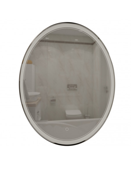 Зеркало MIXLINE "Дора" 700*900 (ШВ) овал, сенсорный выключатель, светодиодная подсветка