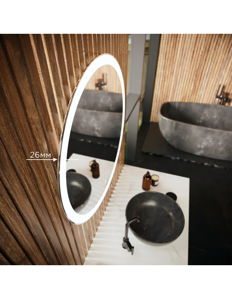 Зеркало MIXLINE "Мия" D700 сенсорный выключатель, светодиодная подсветка