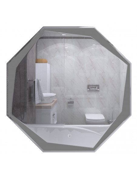 Зеркало MIXLINE "Оттавия" 800*800 (ШВ) сенсорный выключатель