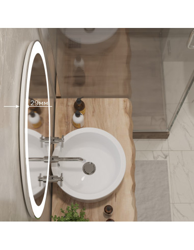 Зеркало MIXLINE "Перла" D770 сенсорный выключатель, светодиодная подсветка