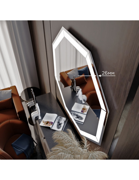 Зеркало MIXLINE "Ренато" 800*800 (ШВ) сенсорный выключатель