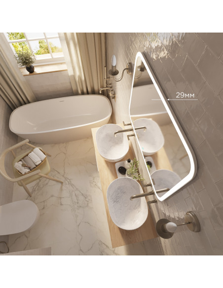 Зеркало MIXLINE "Стив-2" 915*685 сенсорный выключатель, светодиодная подсветка + подогрев