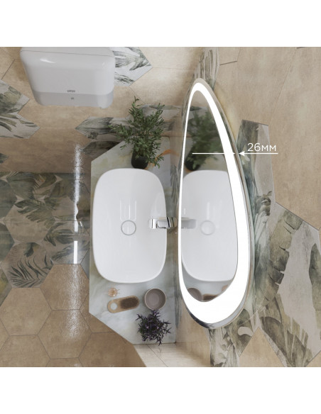 Зеркало MIXLINE "Эдда" D700 сенсорный выключатель