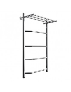 Полотенцесушитель ZOX ЛЦ 80*50 1" ПОЛКА 5 перекл ТРАПЕЦИЯ нижн.подключ. (Р)