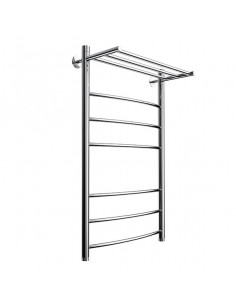 Полотенцесушитель ZOX ЛЦ 80х50 1'' ПОЛКА 7 перекл ДУГА-2 нижнее подкл (крепеж, без монт комп) В5(Р)