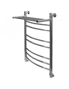 Полотенцесушитель ZOX ЛЦ 80х50 1'' ПОЛКА 8 перекл ДУГА-2 универс подк (крепежмонт комп угл 1х3/4)(Р)