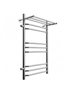Полотенцесушитель ZOX ЛЦ 80х50х50 1'' ПОЛКА 9 перек ТРАПЕЦИЯ-2 левое бок подк (Р)