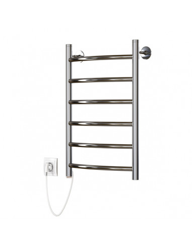 Полотенцесушитель электрический ЛЦ 60х40 6 перекл ДУГА левый (кнопочный выкл, 222 Вт) ZOX(Р)