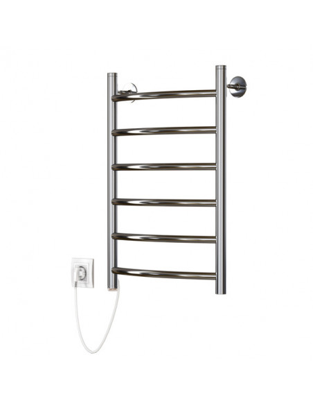 Полотенцесушитель электрический ЛЦ 60х40 6 перекл ДУГА левый (кнопочный выкл, 222 Вт) ZOX(Р)