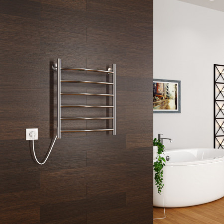 Электрополотенцесушитель ZOX ЛЦ 60*50 6 перекл ДУГА левый (кнопочный выкл., 255 Вт) (Р)