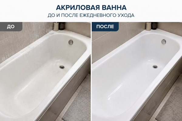 Акриловая ванна — советы по уходу